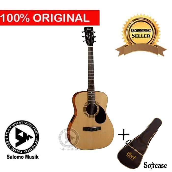 ✨New Gitar Akustik Acoustic Elektrik Electric Original Cort Af 510E Op Diskon