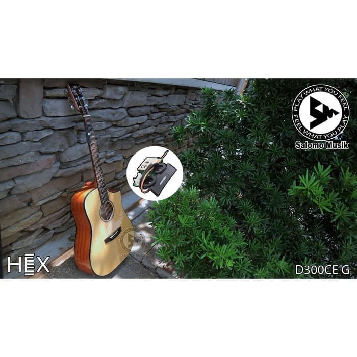 ✨New Ori Gitar Akustik Acoustic Elektrik Electric Hex D300Ce G Berkualitas