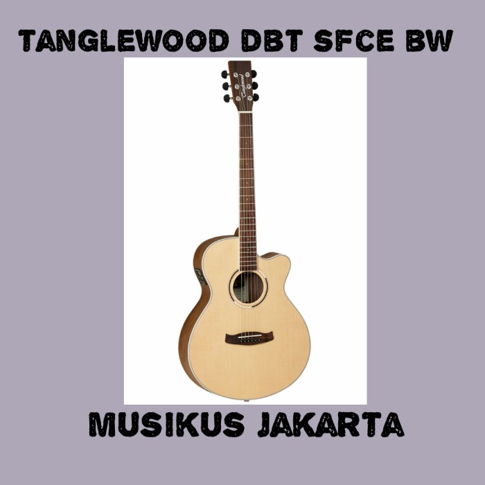 ✨New Tanglewood Dbt Sfce Bw / Gitar Tanglewood Dbt Sfce Bw / Akustik Gitar Limited
