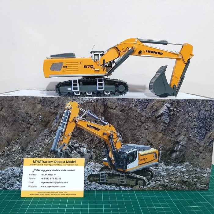 ✅Termurah Diecast Miniatur Alat Berat Liebherr Excavator R970 Sme 1:50 Berkualitas