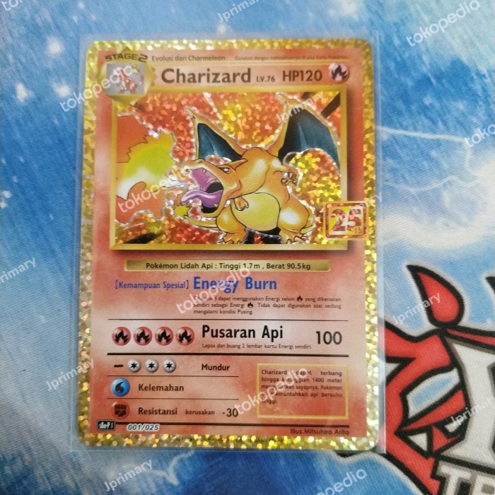 ✅Termurah Pokemon Indonesia 25Th Anniversary Charizard 001/025 Original Berkualitas