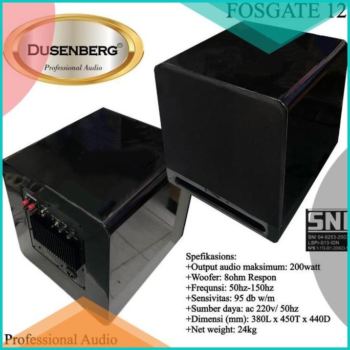 Subwoofer Aktif 12inch Dusenberg Fosgate 12 aktif/ Subwoofer 12inch 16