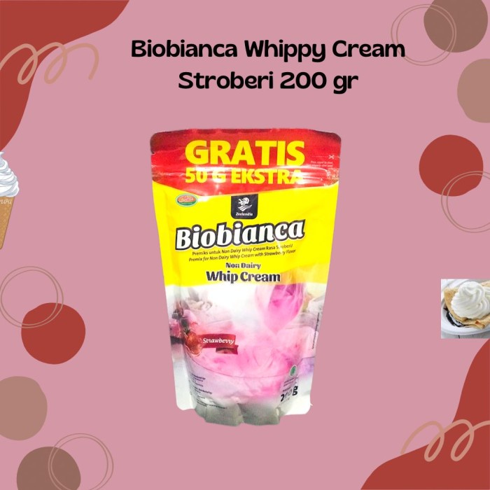 

$+$+$+$+] BIOBIANCA WIPPY CREAM STRAWBERRY 200 GR