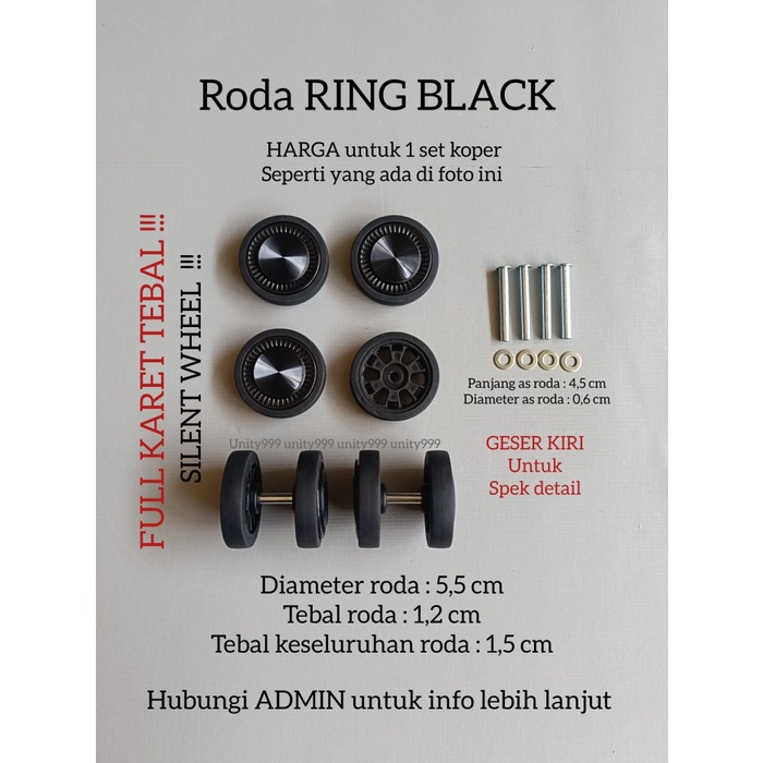 roda koper roda koper pengganti roda double wheel roda 360 roda putar