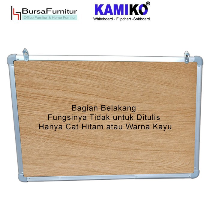 

Whiteboard Kamiko 90 X 120 Spidol H,B,Hj, M, Hapus Magnet, Magnet