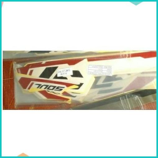 Soul GT 2015 Putih L Merah Motor Yamaha Stiker Lis Striping Stripping