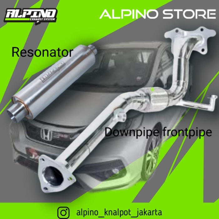 [Original] Resonator Knalpot Mobil Downpipe Frontpipe Jazz Gk5 Alpino Diskon