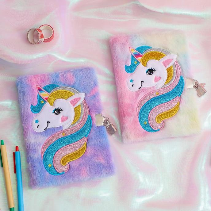 

Diary Kunci Gembok Unicorn Buku Diary anak perempuan Buku Tulis Import