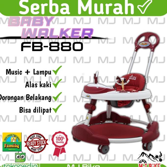 Baby Walker Family FB 880 Family Baby Walker FB-880 - Merah - Hijau