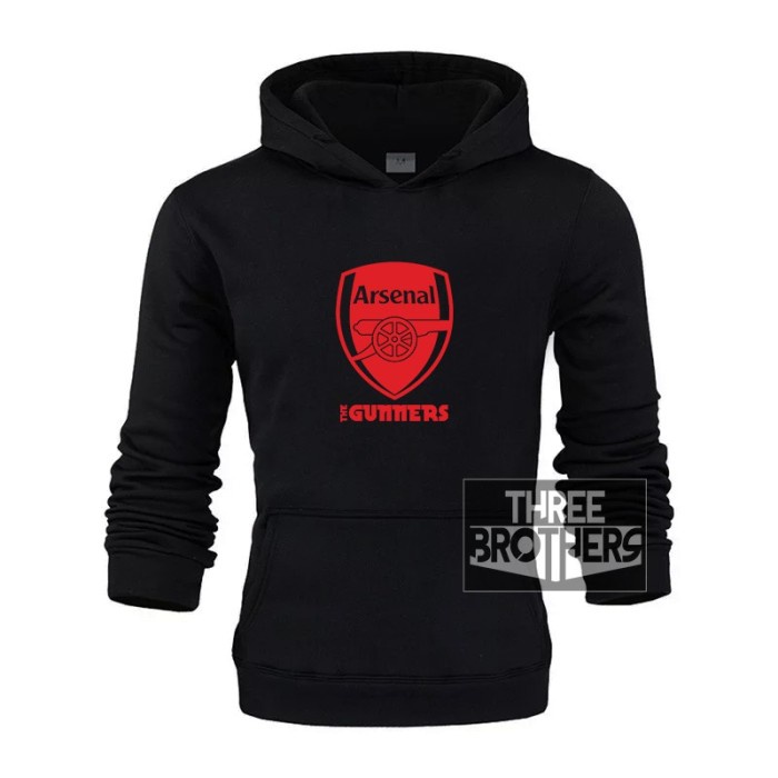 Sweater Hoodie Big Size Logo Arsenal - Jaket Club Bola Jumbo Xxl Xxxl