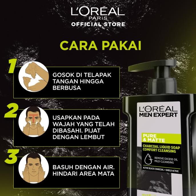 Best Sales LOreal Paris Men Expert Pump Facial Wash Pure & Matte Charcoal Pengiriman Cepat