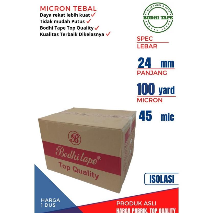 

Terlaris ISOLASI BODHI 24MM X 100YARD #PERSLOP# ,,