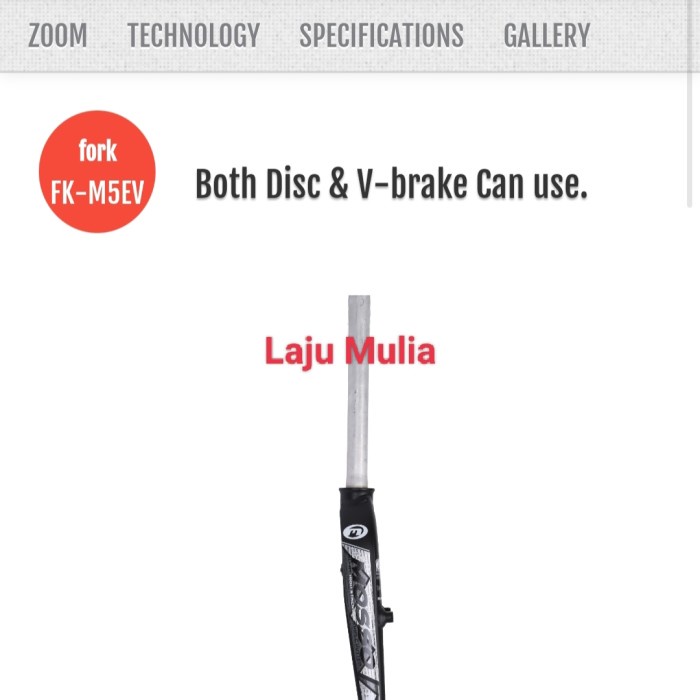 ✨Ori Fork Mosso M5Ev Disc Dan Vbrake Rigid Diskon