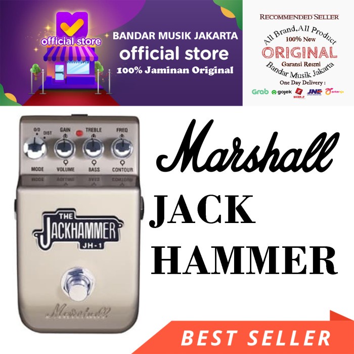 ✨Ori Marshall Jh-1 Jackhammer Metal Distortion Overdrive PedalBmj Berkualitas