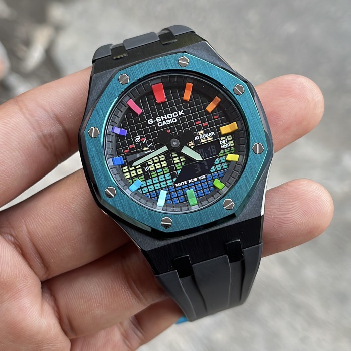 ✨Termurah G-Shock G-Shock Ga-2100 Rainbow / Ga-2100 Rainbow List Green Limited