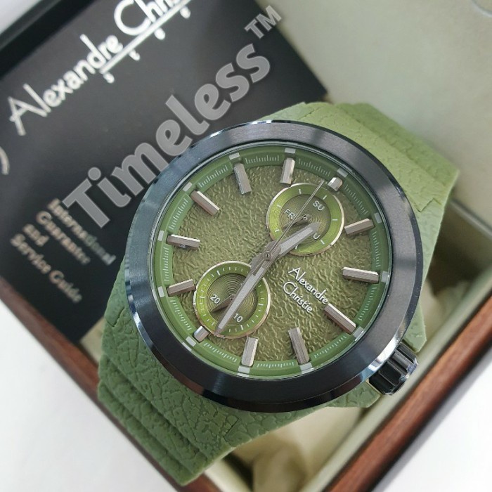 ✨Sale Jam Tangan Pria Alexandre Christie Ac 6585 Mf Green Limited