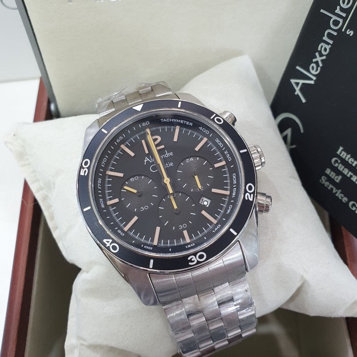 ✨Termurah Jam Tangan Pria Alexandre Christie Ac6407Mc - Plat Hitam Diskon