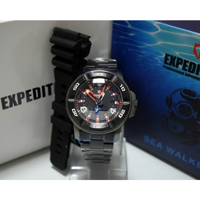 ✨Sale Jam Tangan Expedition E6711 Full Black. Garansi Resmi 1Tahun Diskon