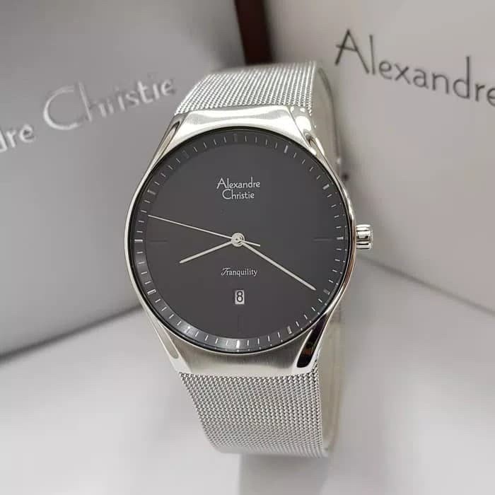 ✨Sale Alexandre Christie Ac 8571Md Silver Black Terbaru