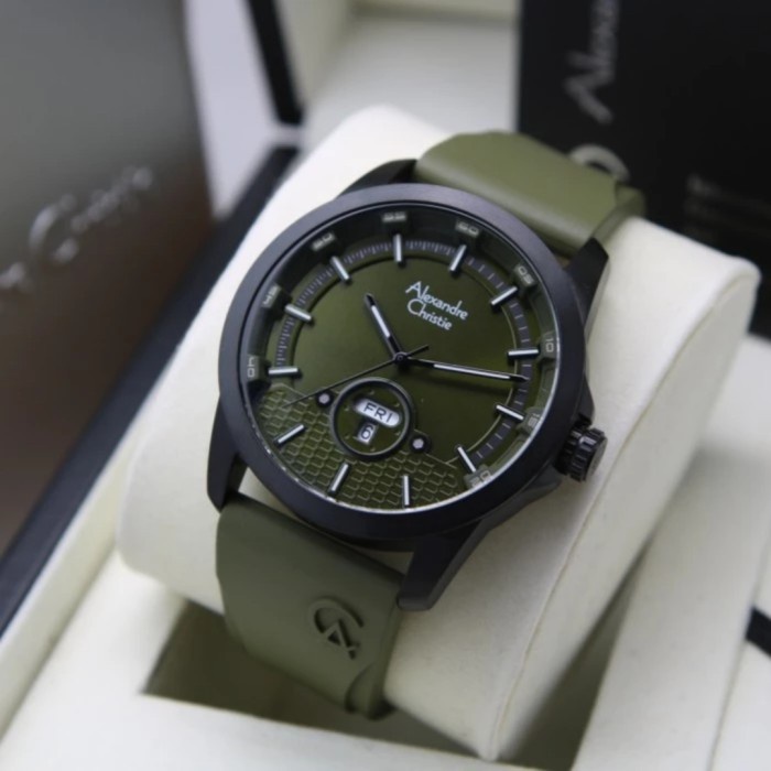 ✨Sale Alexandre Christie Ac 6656 Black Green Ac6656 Pria Original Diskon