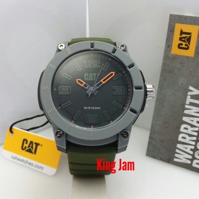 ✨Sale Jam Tangan Caterpillar Cat Lg.140.23.124 Original Rubber Green Terbaru