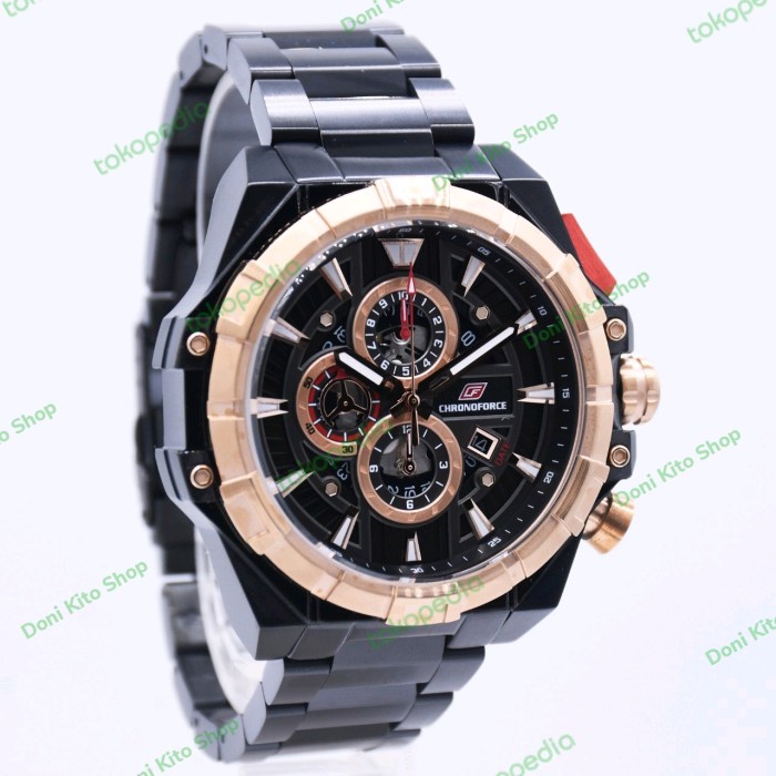 ✨Ready Chronoforce Original 5342 Rose Black - Jam Tangan Pria Original New Berkualitas