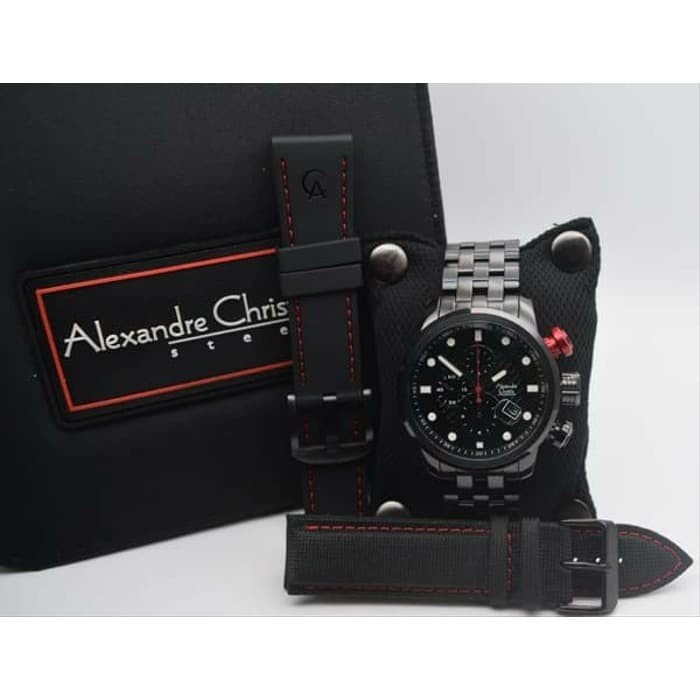 ✨Ready Jam Tangan Pria Alexandre Christie Ac6163 / Ac 6163 Full Black Terbatas