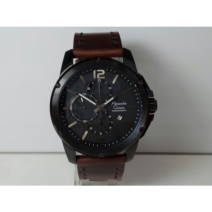 ✨Ready Jam Tangan Alexandre Christie Pria Ac6486 Mc Browen Black Diskon