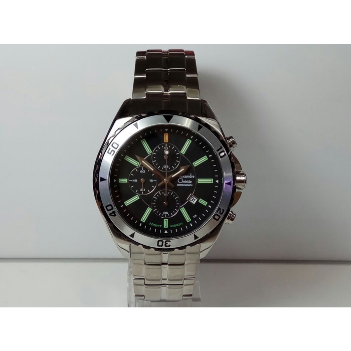 ✨Ready Jam Tangan Alexandre Christie Pria Ac9214 Nmc Silver Terbatas