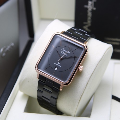 ✨Ready Alexandre Christie Pria Ac 8662 / Ac8662 Black Rosegold Garansi Resmi Limited
