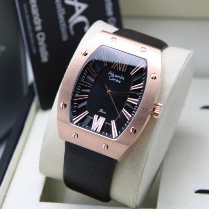 ✨Ready Alexandre Christie Ac8650 / Ac 8650 Black Rose Gold - Jam Tangan Pria Diskon