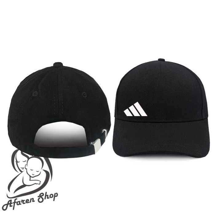 topi topi baseball caps pria premium sport adidas line - Hitam(G1J4) topi pria original topi pria ba