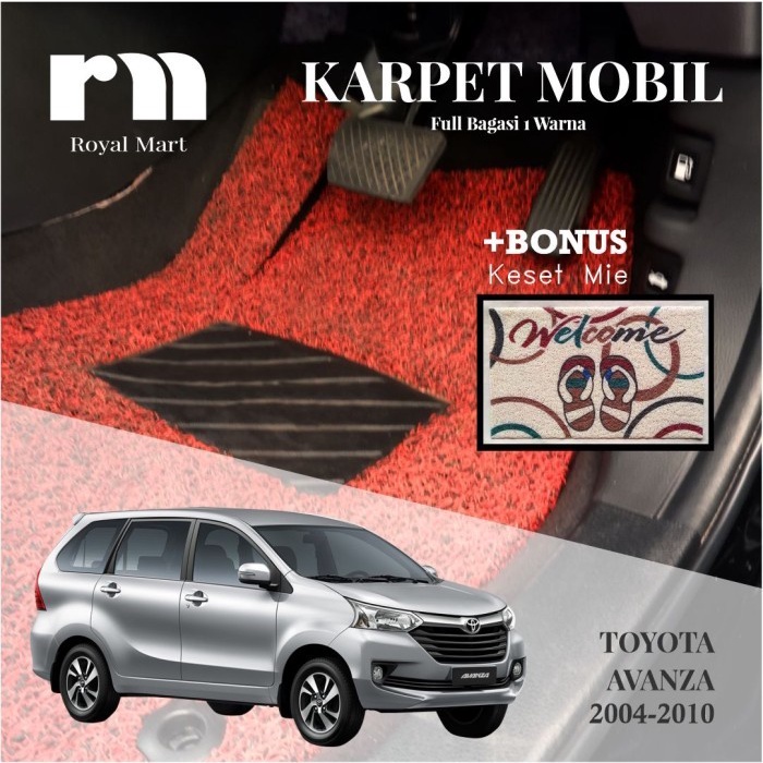 KARPET MOBIL-AVANZA 2004-2010 FULL BAGASI 1 WARNA