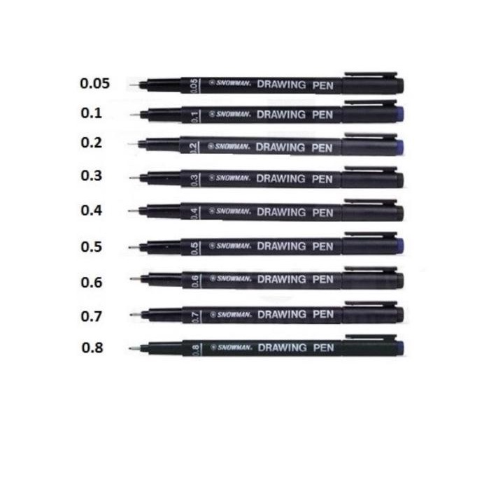 

Snowman Drawing Pen FT 700 0.005 0.1 0.2 0.3 0.4 .05 0.6 0.7 0.8 GS