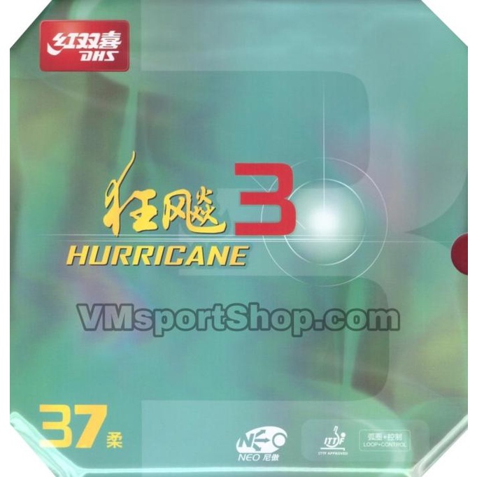 DHS Hurricane 3 Neo Commercial - Karet Rubber Bet Pingpong Tenis Meja