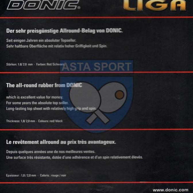 Donic Liga Karet Pingpong Rubber Tenis Meja Pingpong