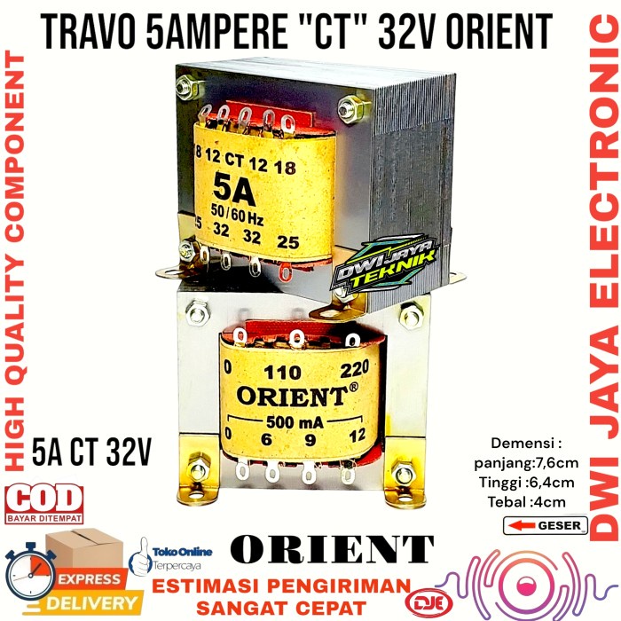 Travo 5A Ct 32 Orient Trafo 5 Amper Ct32 Orient Best