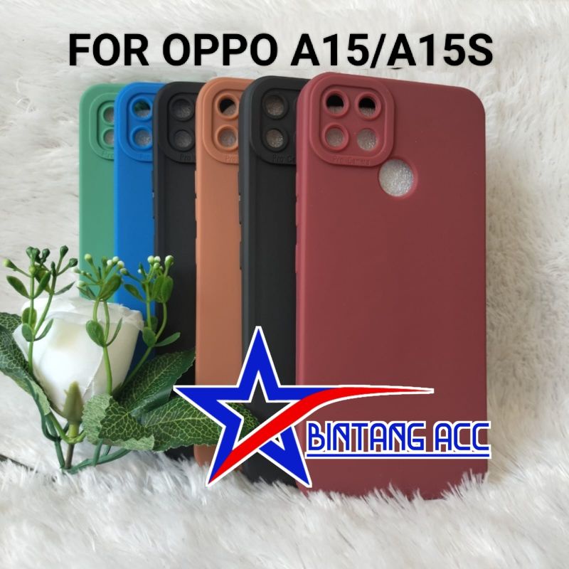 Softcase Macaron Pro camera Oppo A15 A15s Candy Full Color 3D Slikon Tpu Case