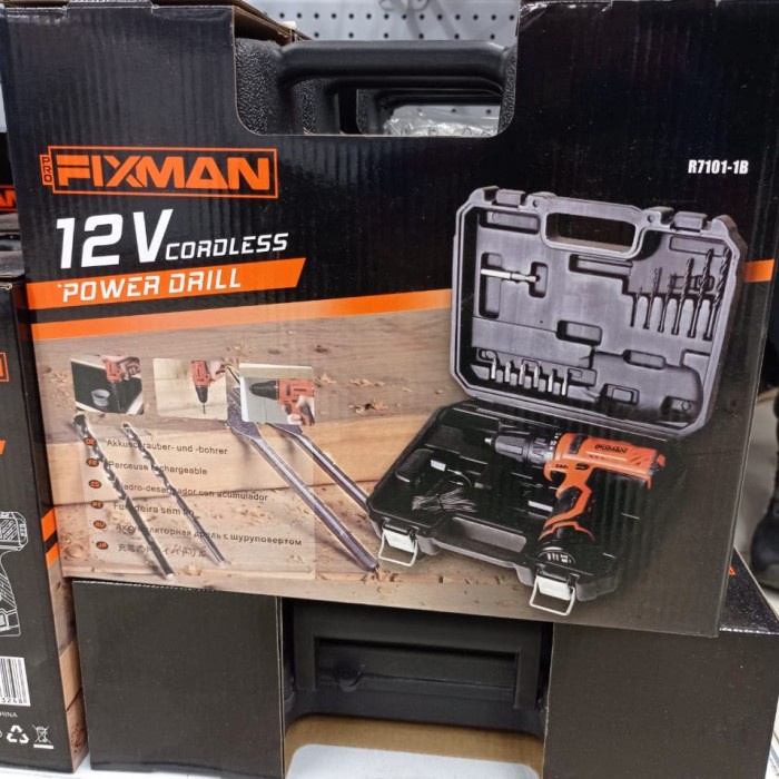 ✅New Fixman Power Drill Cordless 12V Bor Listrik Berkualitas