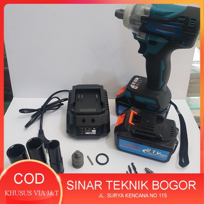 ✅New Lumos Cordless Impact Wrench 21V Brushless Mesin Pembuka Baut Batere Limited