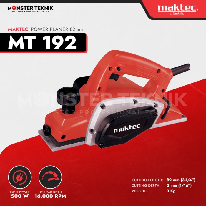 [Original] Mesin Serut Kayu Power Planer 82Mm Maktec Mt192 Diskon