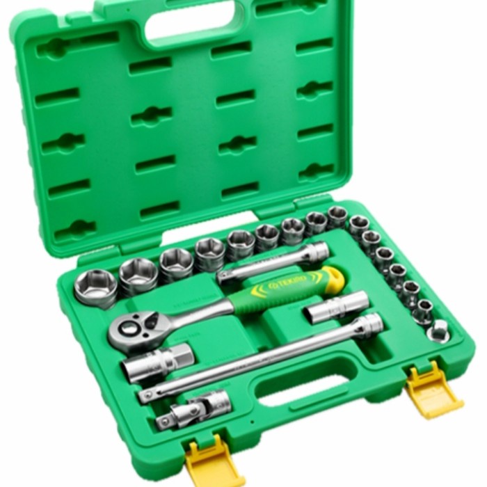 ✅Baru Tekiro Kunci Sok Set Socket 22 Pcs 1/2 Inch-Kunci Shock Tekiro 22 Pcs Terbatas