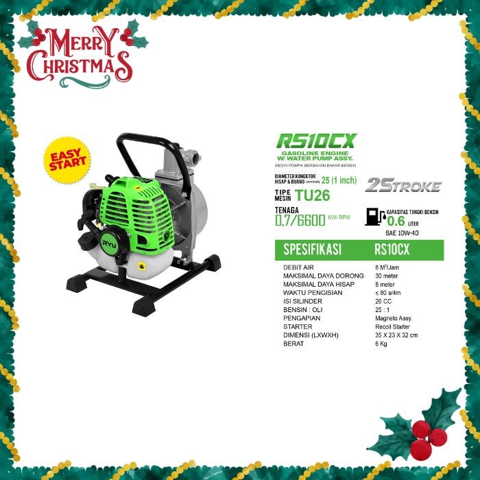 [New] Mesin Pompa Air/Water Pump Tekiro Ryu Rs10Cx Berkualitas