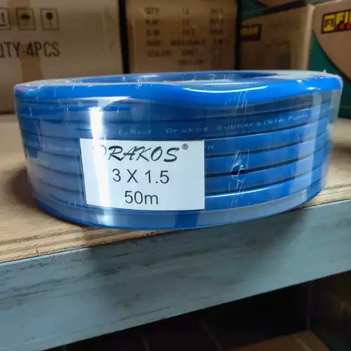 [Ori] Kabel Pompa Air Submersible Satelit 3X15M 50M Drakos Kabel Submersibl Terbaru