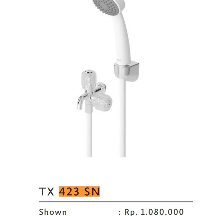 [New Ori] Kran Cabang Toto Set Shower Tx 423 Sn / Shower Toto Set Kran Cabang Terbatas