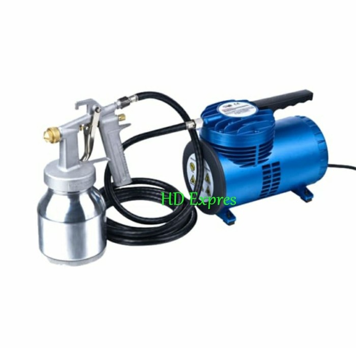 [New] Krisbow Kompresor Airbrush Portabel 1/4Hp Dengan Spray Kit Terbatas