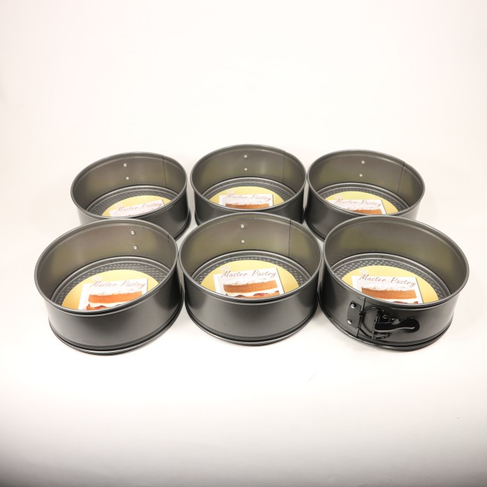 

[Baru] Master Pastry Non-Stick Spring Form 18Cm Loyang Kue Anti Lengket - 6Pc Terbaru