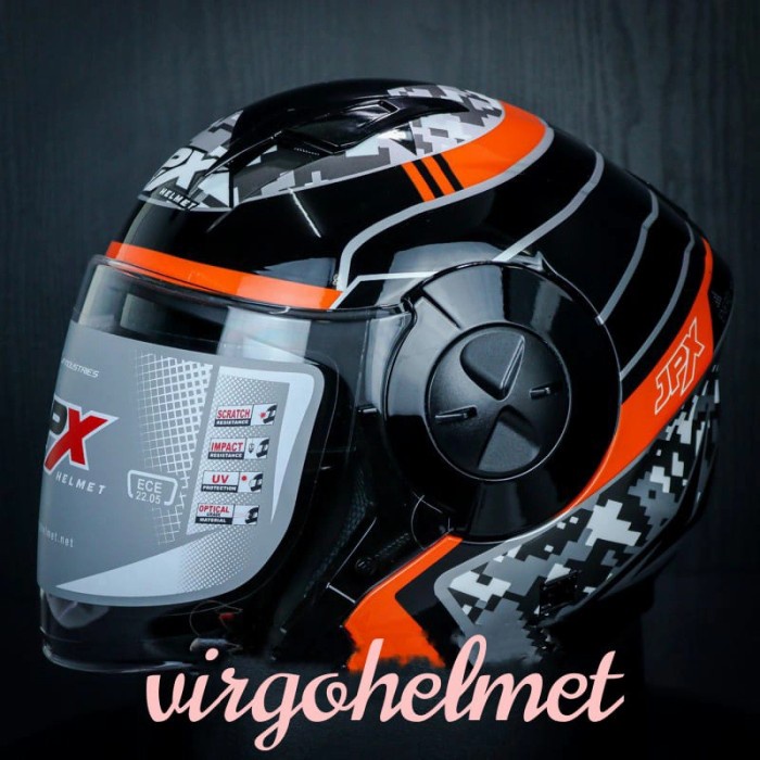 ✨Termurah Jpx Helm X735R #03  Black Doff  X-735R Double Visor Terbatas