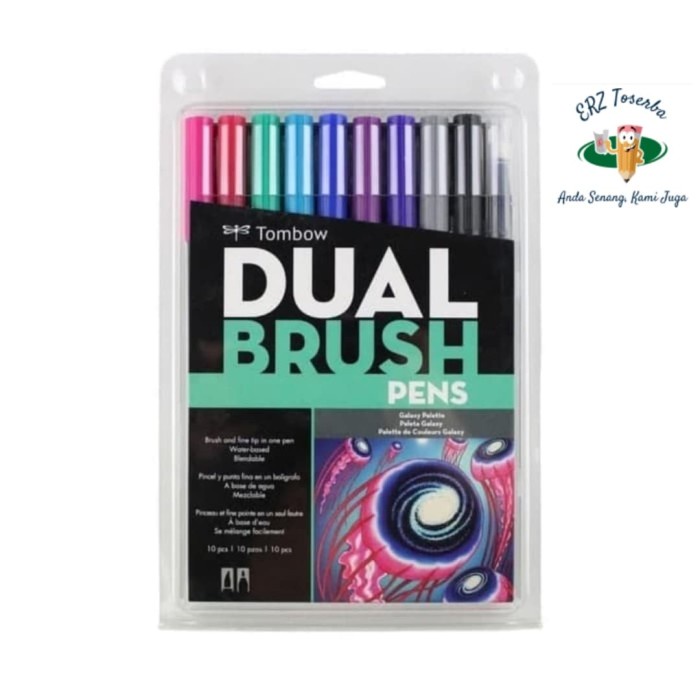 

Gaya Tombow Abt Dual Brush Pen Color Set 10 Galaxy Palette, Brushpen