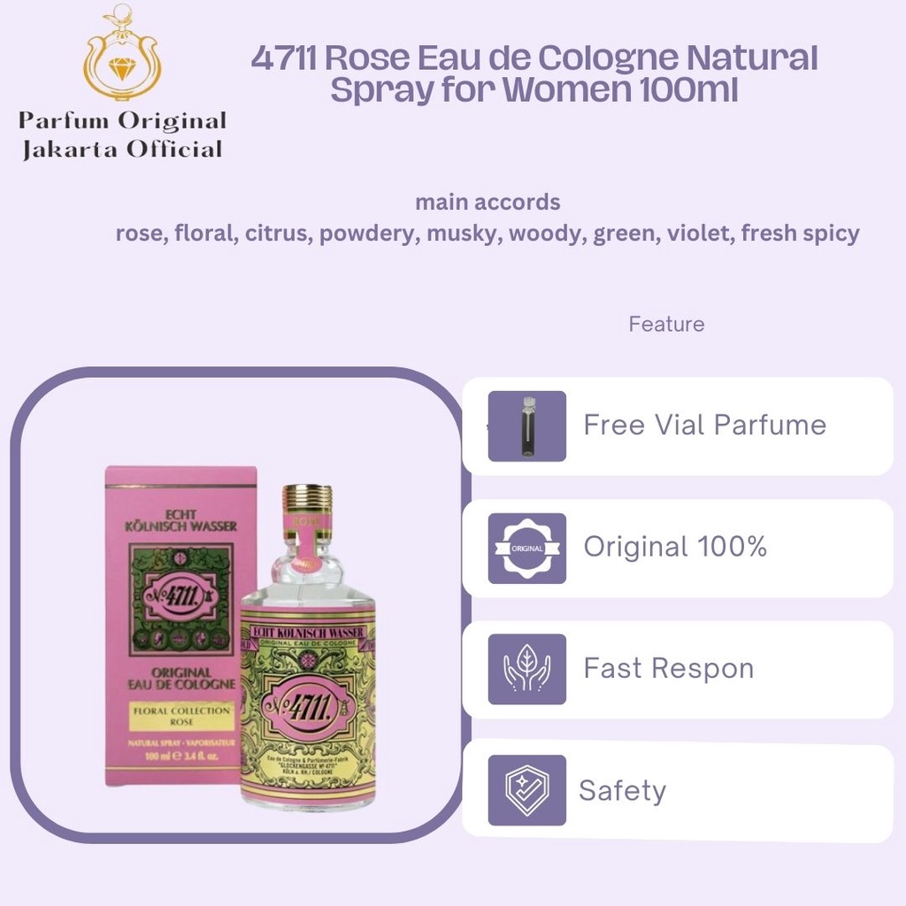 Parfum Parfume Perfume Asli Perawatan Kecantikan Original Import Branded Perempuan Wanita Cewek 4711